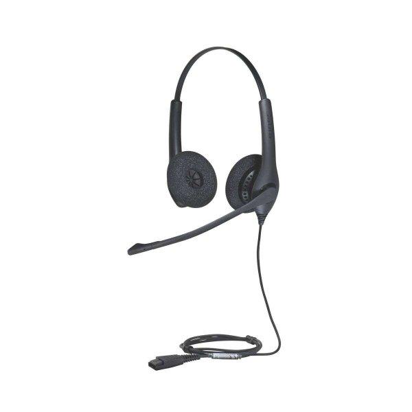Jabra Biz 1500 Duo QD Headset Vezetékes Fejpánt Iroda/telefonos
ügyfélközpont Bluetooth Fekete (1519-0154)