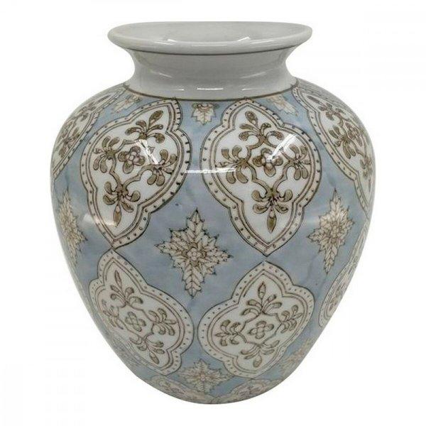 Váza DKD Home Decor Porcelán Bézs szín Kék Arab 22 x 22 x 25 cm