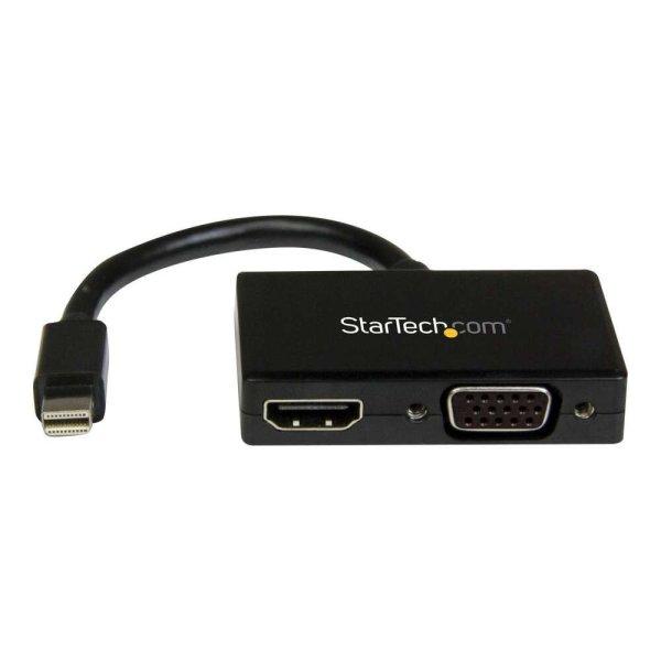 StarTech.com Mini DisplayPort to HDMI and VGA - 2 in 1 Travel Adapter - Mini
DisplayPort to VGA Adapter - Mini DP to HDMI Dongle - Monitor Adapter
(MDP2HDVGA) - video converter - black (MDP2HDVGA)