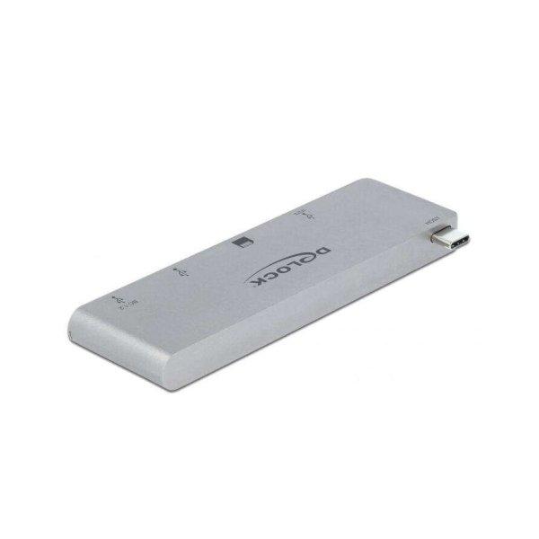 DELOCK HUB USB Typ-C St 2xTyp-A Bu +SD/Micro PD 3.0 MacBook (64078)