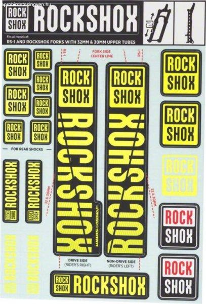 Rock Shox Sid/Reba/Recon (30/32mm) matrica [sárga]