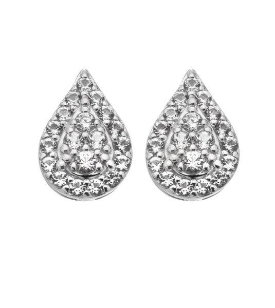 Hot Diamonds Elegáns ezüst fülbevaló gyémántokkal
és topázzal Glimmer DE736