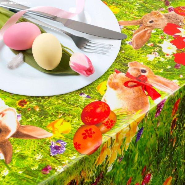 Viaszos terítő - "húsvéti rét" mintás - 100 x 140 cm