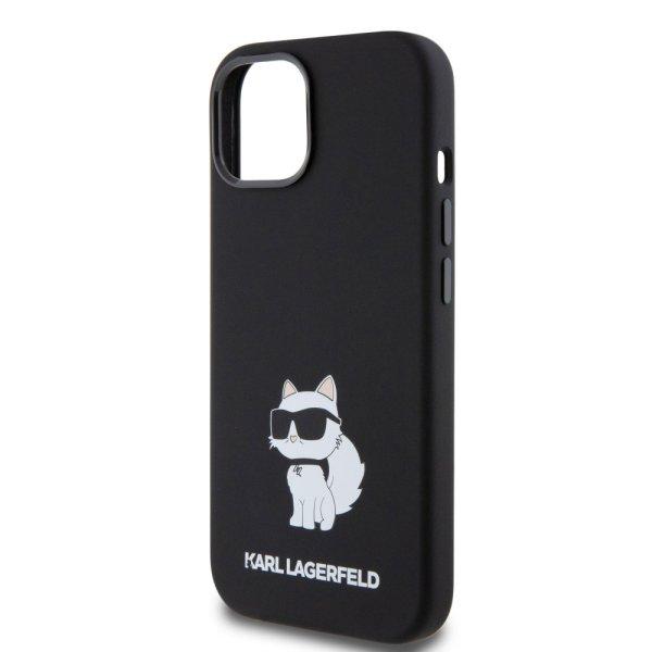 Karl Lagerfeld Liquid Silicone Choupette NFT Apple iPhone 15 (6.1) hátlapvédő
tok fekete (KLHCP15SSNCHBCK)