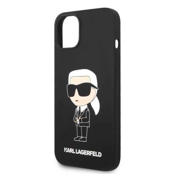 Karl Lagerfeld Liquid Silicone Ikonik NFT Apple iPhone 15 (6.1) hátlapvédő
tok fekete (KLHCP15SSNIKBCK)