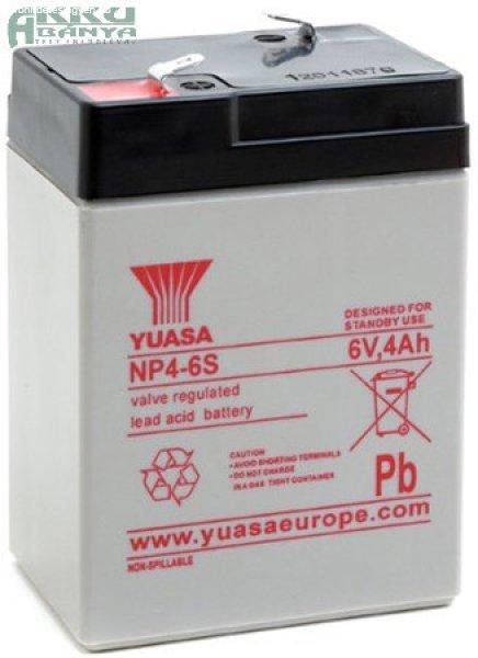 YUASA 6V 4Ah akkumulátor NP4-6