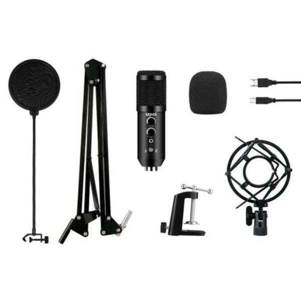 Asztali Mikrofon iggual Pro Voice IGG317150 USB Fekete