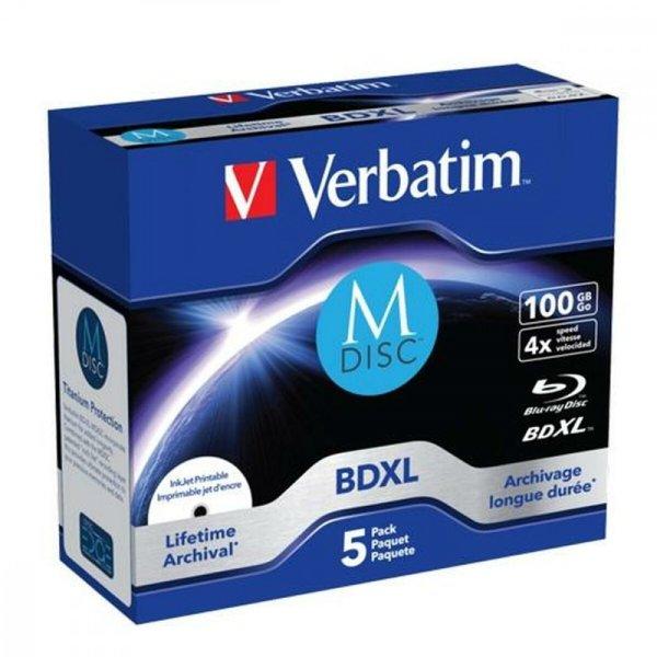 Nyomtatható Blue-Ray BD-R Verbatim M-DISC 5 egység 4x