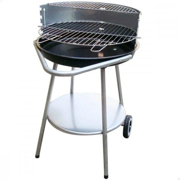Szén barbecue kerekekkel Aktive Zománcozott fém 51 x 82 x 51 cm Fekete