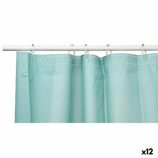 Zuhanyfüggöny Zöld Polietilén EVA 180 x 180 cm (12 egység)
