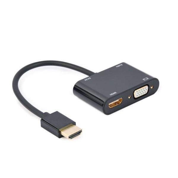 HDMI–VGA Adapter GEMBIRD A-HDMIM-HDMIFVGAF-01 Fekete