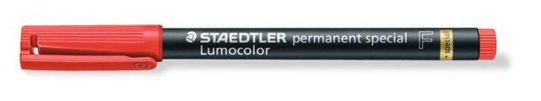 Alkoholos marker, 0,6 mm, STAEDTLER "Lumocolor® special 319 F", piros