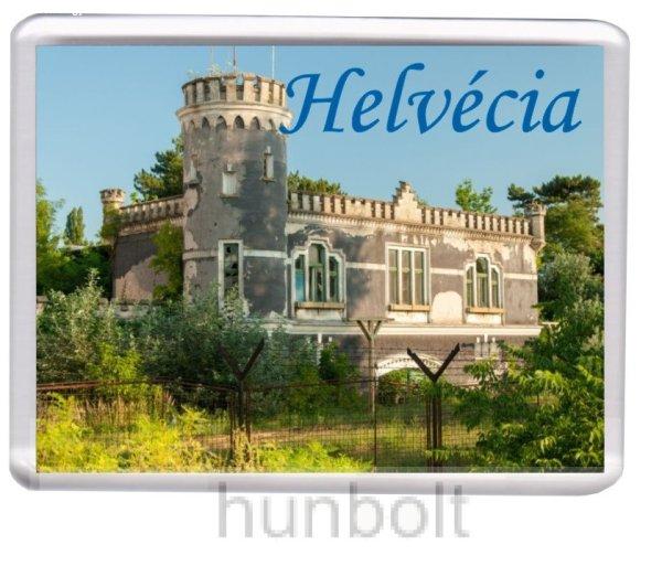 Helvécia -Wéber-kastély (Bagolyvár) hűtőmágnes (műanyag keretes) 