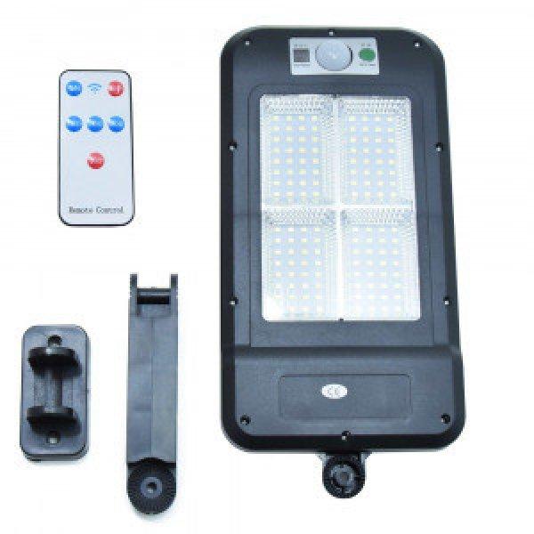 Extra fényes napelemes kültéri LED lámpa, 120W - 128 LED, távirányító
