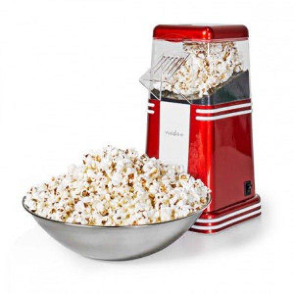 Nedis Popcorn készítő , 1200 W, 2 - 4 perc alatt készít, fehér / piros