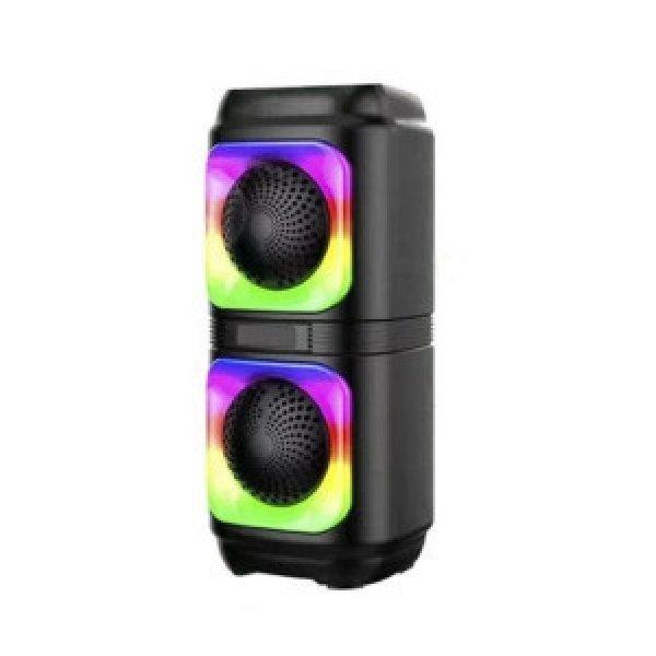 ABS-2402 hordozható party hangszóró RGB LED fényekkel, basszussal