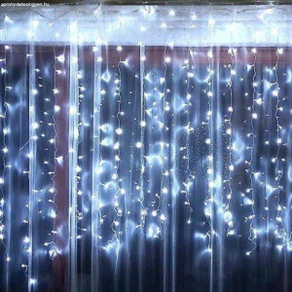 Karácsonyi fényfüggöny - 205cm x 155cm méteres 300 LED hidegfehér