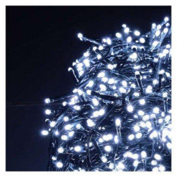 240LED karácsonyfa izzósor, fényfüzér, 15m, hideg fehér