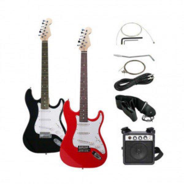 Elektromos gitár szett kezdőknek, piros, ajándék erősítővel 10009831