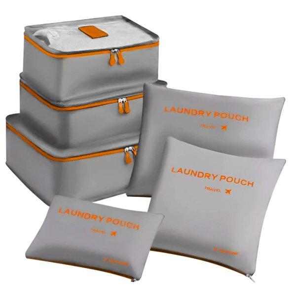 Kényelmes és stílusos bőrönd rendszerező - 6
darabos koffer tartozékok a gondtalan utazáshoz (BB-23183)