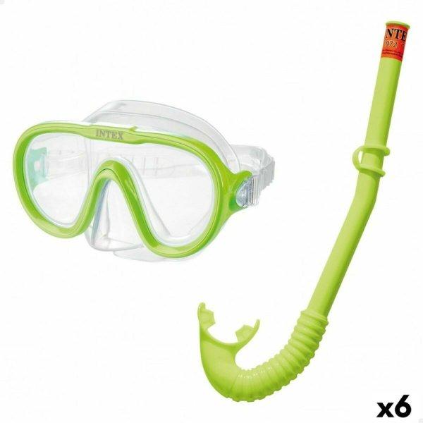 Snorkel Szemüveg és Pipa Intex Adventurer Zöld