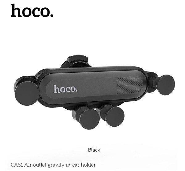 Hoco CA51 Air outlet gravity autós tartó, fekete