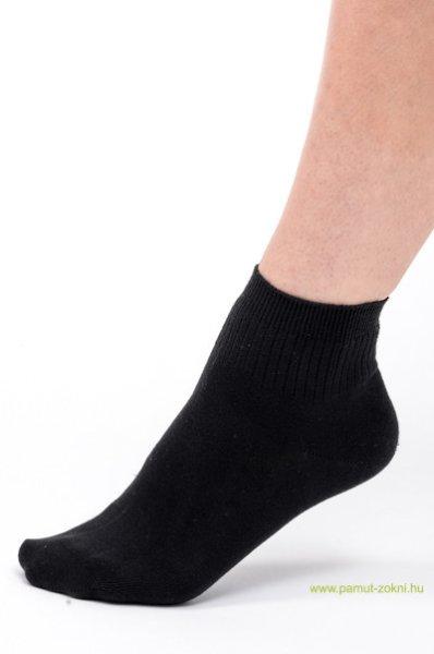 Bordás boka zokni - fekete 37-38