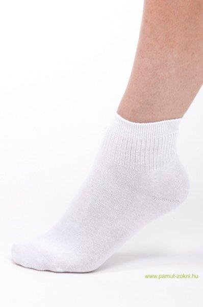 Bordás boka zokni - fehér 35-36