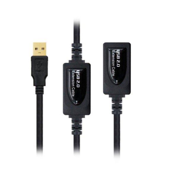 USB Hosszabítókábel NANOCABLE 10.01.021 Fekete 15 m