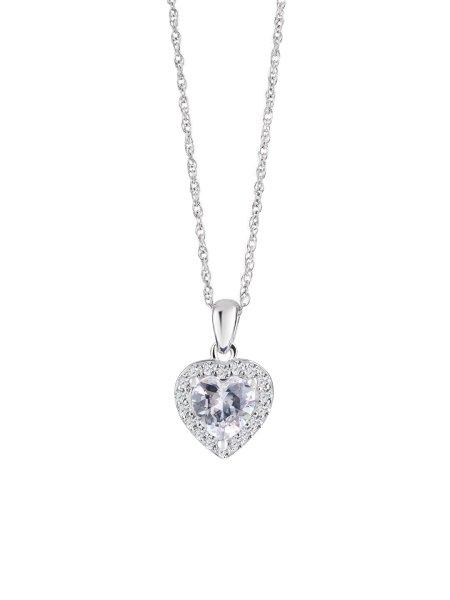 Preciosa Gyengéd ezüst nyaklánc szívvel Velvet Heart 5370 00