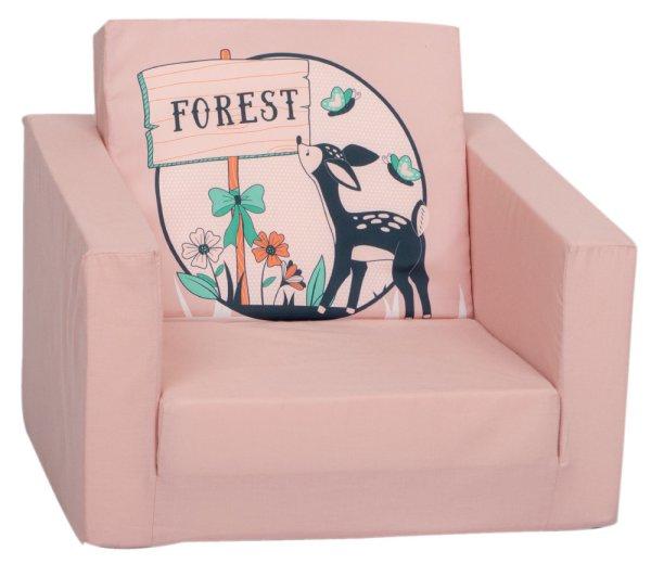 Mama Kiddies egyszemélyes szétnyitható kanapé - Pink Forest