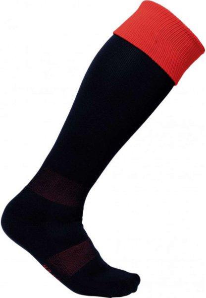PA0300 hosszú szárú sportzokni kontrasztos színű felsö résszel Proact,
Black/Sporty Red-27/30