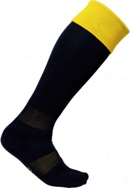 PA0300 hosszú szárú sportzokni kontrasztos színű felsö résszel Proact,
Black/Sporty Yellow-39/42