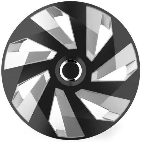 Dísztárcsa 15" Vector Ring Chrome Black & Silver (4 Darabos Garnitúra)