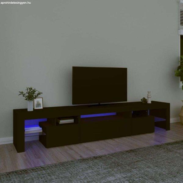 vidaXL fekete TV-szekrény LED-világítással 215x36,5x40 cm