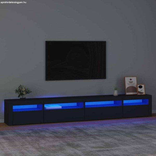 vidaXL fekete TV-szekrény LED-világítással 270x35x40 cm