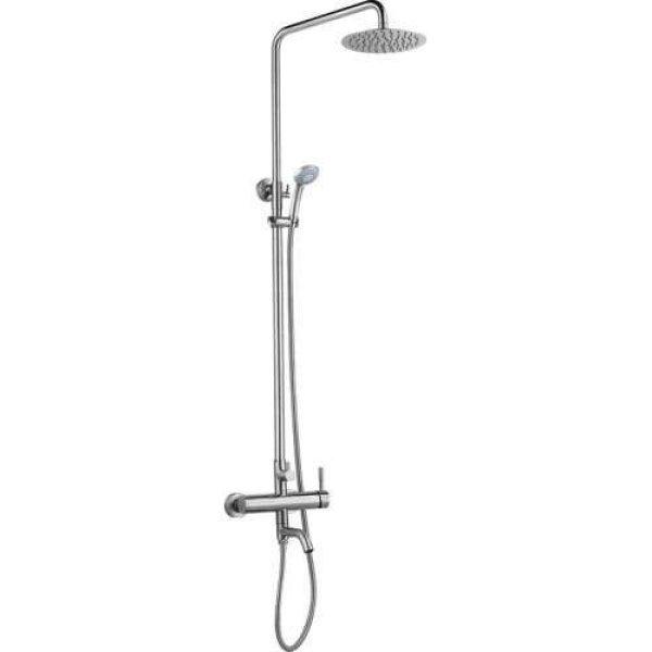 Zegor SAP16-A090 króm INOX kádtöltős zuhanyrendszer, kör alakú
esőztetővel és zuhanyfejjel