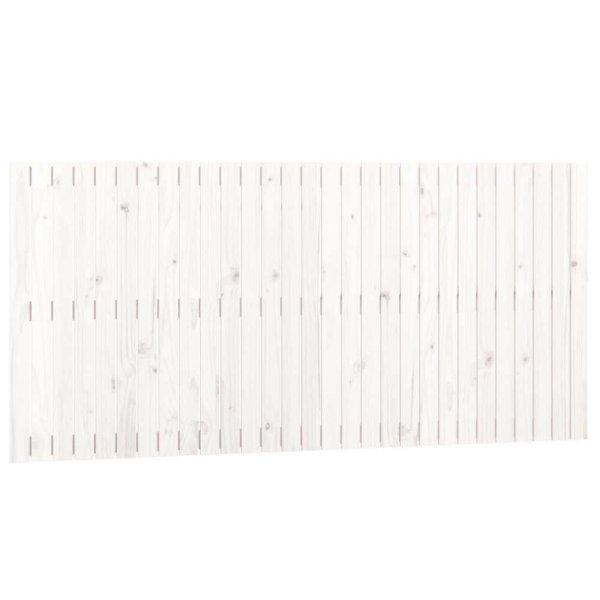 Fehér tömör fenyőfa fali fejtámla 185x3x90 cm (824914)