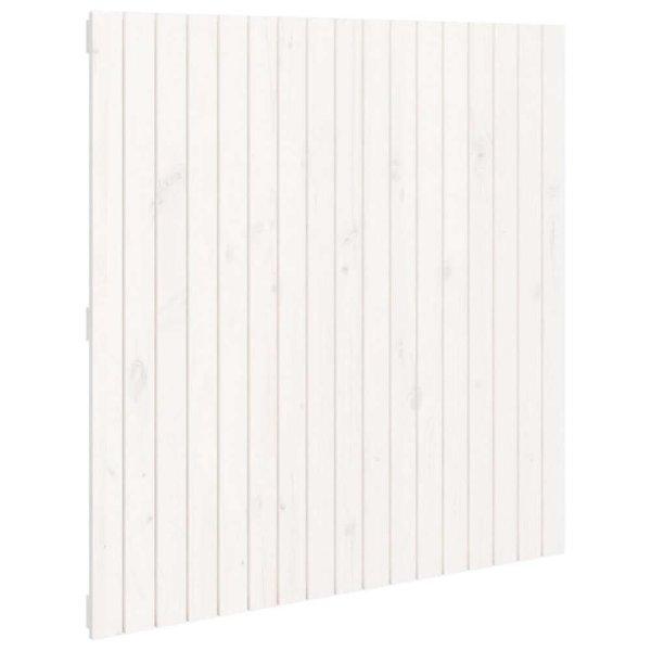 Fehér tömör fenyőfa fali fejtámla 108 x 3 x 110 cm (824924)