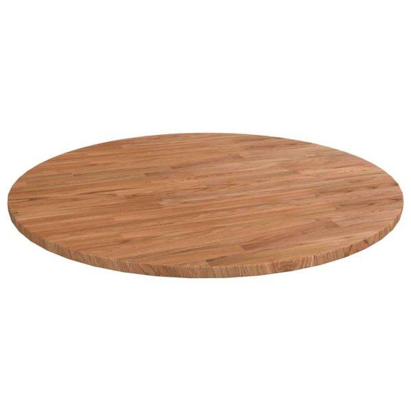 vidaXL világosbarna kezelt tömör tölgyfa kerek asztallap Ø90x1,5 cm