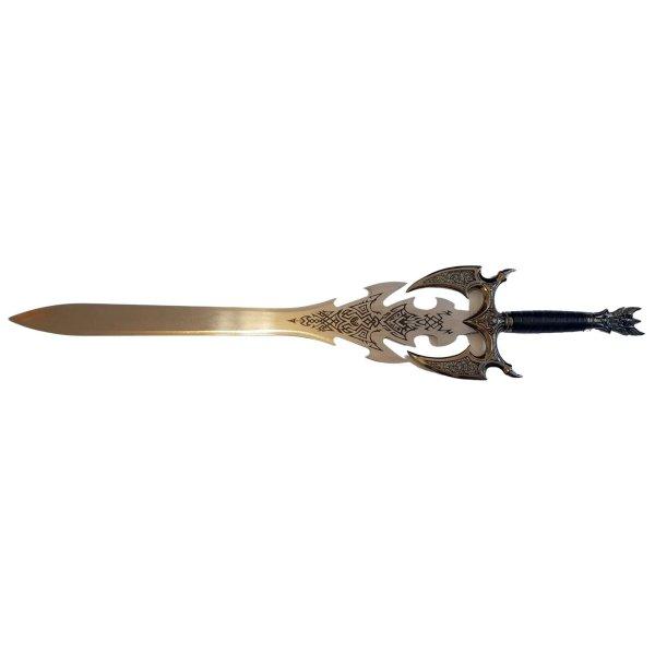 IdeallStore® dekoratív kard, fából készült készlet, Sárkánykirály, 99
cm, barna