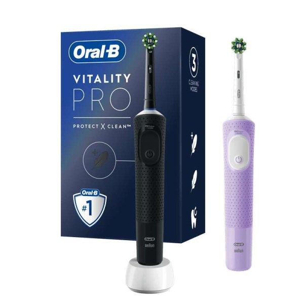 Oral-B Vitality Pro D103 Duo Elektromos fogkefe - Fekete/Lila