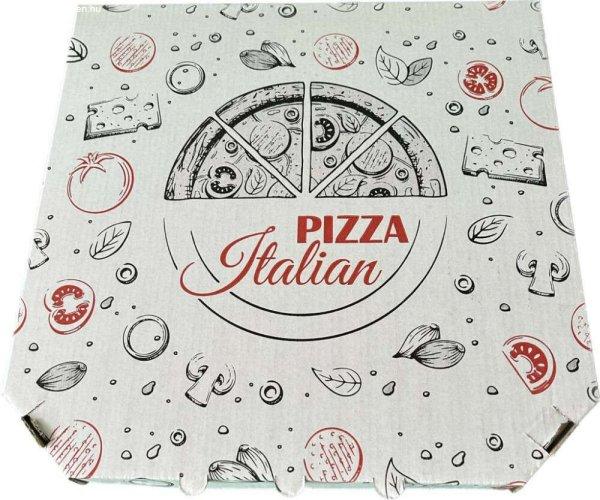 Pizza doboz 32 cm nyomtatott / 100db