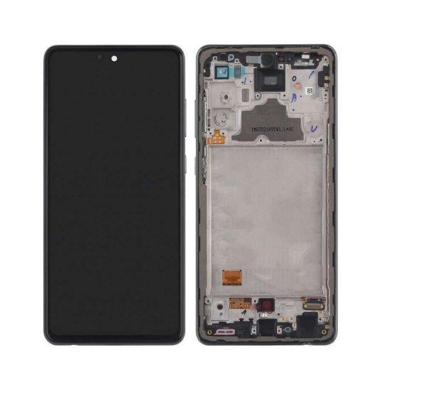 Samsung A725 Galaxy A72 4G /A726 Galaxy A72 5G (2020) fekete gyári LCD kijelző
érintővel és kerettel
