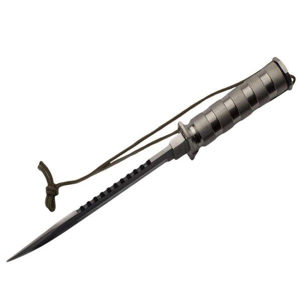 IdeallStore® vadászkés, Survival Pursuit, 35 cm, rozsdamentes acél, ezüst,
hüvely mellékelve