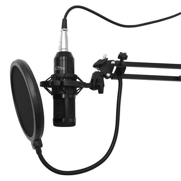 MEDIA-TECH MT397K Mikrofon Stódió és Streaming fekete