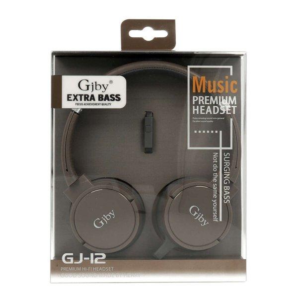 Fejhallgató-3,5 mm jack Audio Extra Bass vezetékes barna