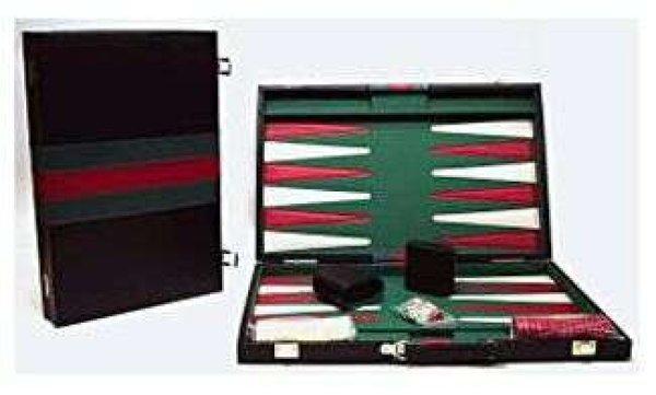 Backgammon műbőr koffer (46x30 cm)