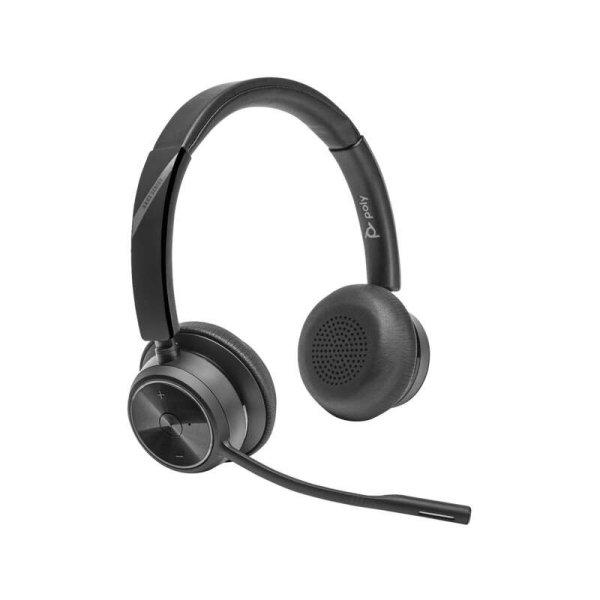 HP Poly Savi 7420 Office DECT Wireless Headset - Fekete (8L560AA#ABB)