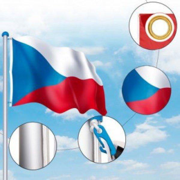 Zászlótartó rúd cseh zászlóval